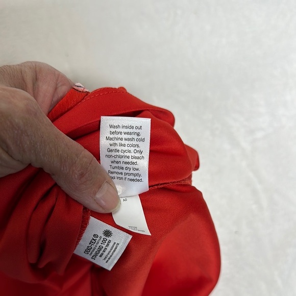 LC Lauren Conrad Red Flutter Sleeve Blouse - Picture 11 of 12